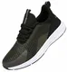 DAFENP Turnschuhe Sportschuhe Atmungsaktiv Leichte Laufschuhe Mesh Fitness Sneaker für Herren Damen XZ472-ArmyGreen-EU43