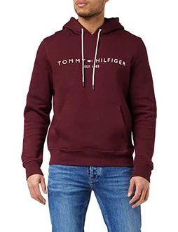Tommy Hilfiger Herren Kapuzenpullover Tommy Logo Hoody Rot Tommy Hilfiger Herren Kapuzenpullover Tommy Logo Hoody Rot