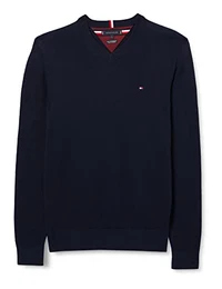 Herren Pullover Pima Org Ctn Cashmere V Neck mit V-Ausschnitt, Blau (Desert Sky), M