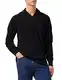 Tommy Hilfiger Herren Pullover 1985 Zip Mock mit Rollkragen und Reißverschluss, Schwarz (Black), M