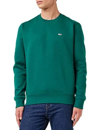 Herren TJM Regular Fleece C Neck Sweatshirt, Dark Turf Green, M