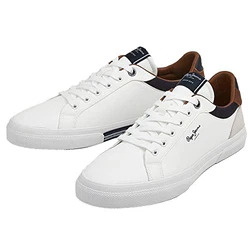 Pepe Jeans Herren Kenton Court M Sneaker Weiß
