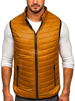 BOLF Herren Weste mit Kapuze Style J.Style MY88 [4D4] Camel (1U1)