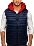 BOLF Herren Weste Bodywarmer Steppweste Funktionsweste Outdoor Freizeit Sport Style [1U1] Dunkelblau (1U1)