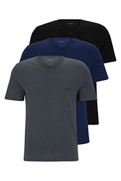 Herren TShirtVN 3P Classic Dreier-Pack T-Shirts aus Baumwoll-Jersey mit V-Ausschnitt Hellblau XS