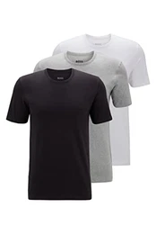 Herren Classic T-Shirts Kurzarm Shirts Pure Cotton Crew-Neck 3er Pack, Farbe:Mehrfarbig, Artikel:-999 Black/White/Grey, Größe:M
