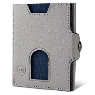 VON HEESEN® Slim Wallet mit Münzfach und RFID-Schutz Grau