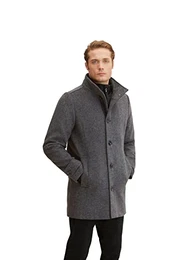 Herren Wollmantel 1032506, 30500 - Dark Grey Black Herringbone, M