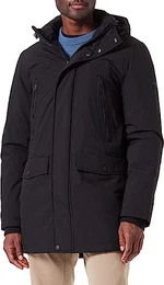 Herren Parka mit Kapuze 1033673, 29999 - Black, L