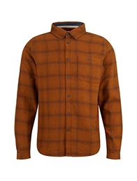 Herren 1032361 Hemd, 30141-Brown Navy Check, M