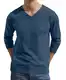 Hisir Pullover Herren Strickpullover V Pulli Männer Bequem Warmer Winter Pullover für Männer (VC Blau, M)