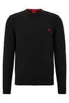 HUGO Pullover San Cassius rot/schwarz