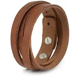Lederarmband Herren aus Premium Leder Made in Germany, Männer Armband größenverstellbar in schwarz, braun oder Hellbraun (Hellbraun)