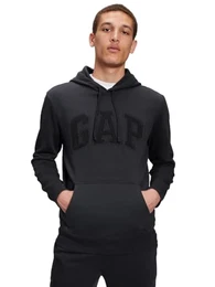 Herren Logo Fleece Hoodie Hooded Sweatshirt, Mondlose Nacht, Medium