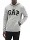 GAP Herren Logo Fleece Hoodie Hooded Sweatshirt, Hell, meliert, Grau, X-Small