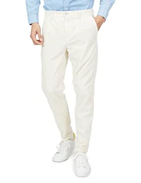 Herren Trousers Trousers Flat, Open White, 32W / 32L EU