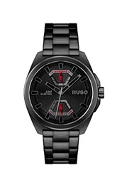Herren analog Quarz Uhr mit Edelstahl Armband 1530244