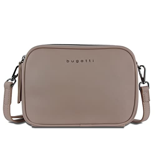 Bugatti Damen-Handtasche BELLA – Aus Echtem Rindleder, 22x6x15,5 Cm, Verstellbarer Schulterriemen, Mit Mehreren Fächern