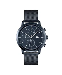 Multi Zifferblatt Quarz Uhr für Herren mit Blaues Edelstahl-Mesh-Gliederarmband - 2011196