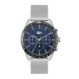 Multi Zifferblatt Quarz Uhr für Herren Kollektion Boston mit Silbernes Edelstahl-Mesh-Gliederarmband - 2011163