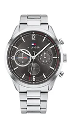 Multi Zifferblatt Quarz Uhr für Herren mit Silbernes Edelstahlarmband - 1791943