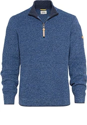 camel active Troyer Langarm Stehkragen Zipper Blau