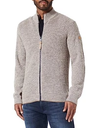 Herren 409525/8K08 Strickjacke, Langarm, Wood, XL