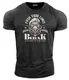 bebak Herren Gym T-Shirt   Viking Warrior   Gym Kleidung für Männer   Bodybuilding T-Shirt   Ideal für MMA Strongman Crossfit, Granit-Soldat, M