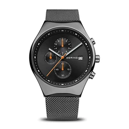 Herren Analog Quarz Classic Collection Armbanduhr mit Edelstahl Armband und Saphirglas