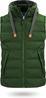 normani Herren Wattierte Weste Winddichte Steppweste mit Sweat Kapuze und Stehkragen Outdoor Bodywarmer normani Herren Wattierte Weste Winddichte Steppweste mit Sweat Kapuze und Stehkragen Outdoor Bodywarmer