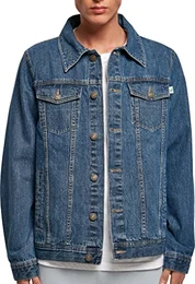 Herren Organic Basic Denim Jacket, mid indigo washed, XL