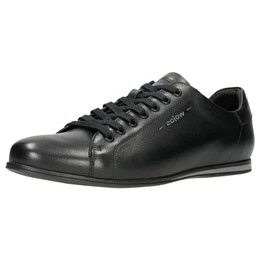 - Sneaker für Herren Minimalistisch Klassischer Stil Glattleder Sehr Praktisch und Zuverlässig 8071-51 - Schwarz, Größe 41