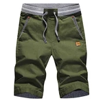 JustSun Kurze Hosen Herren Shorts Sommer Chino mit Tunnelzug Grün