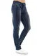 CEDY DENIM - Herren Jeans Slim Fit, Stretch Jeanshose, Mid Rise Tapered Hosen Männer CD300 (33W/30L Blau)