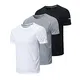 ZENGVEE 3er Pack Sport Tshirts Herren Laufshirt Kurzarm Schnelltrocknend Atmungsaktiv Sport Shirt Männer Sportshirt Herren Kurzarm Trainingsshirt Herren(520-Black Gray White-M)