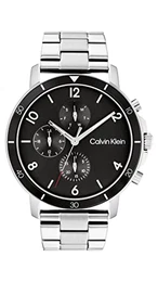 Multi Zifferblatt Quarz Uhr für Herren mit Silbernes Edelstahlarmband - 25200067