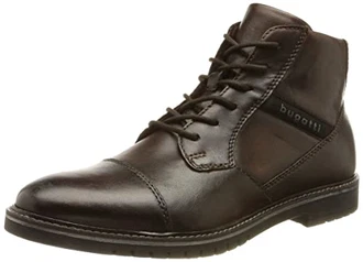 bugatti Herren Schnürboots CAJ mid-Brown/dunkelbraun