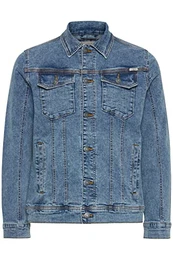 PRDennik Herren Jeansjacke Denim Übergangsjacke mit Umschlagkragen Regular Fit, Größe:L, Farbe:Denim Middle Blue (200291)