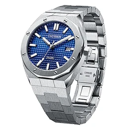 Mechanische Automatik Uhr Herren Mit Gangreserve Wasserdicht Saphirglas Uhren männer (Blau)