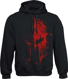 Gym Pullover Herren - Sparta Bluthelm - Gym Hoodie - Sparta Pullover Herren - Fitness Kleidung (XXL)