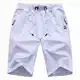 Tansozer Kurze Hose Herren Shorts Sommer Jogginghose Kurz Baumwolle Gym Sweat Shorts Herren Sport Fitness Training Shorts Weiß M