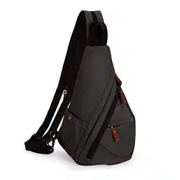 Retro Rucksack Canvas Brusttasche Kleine Schulterrucksack Leichte Umhängetasche Sling Rucksack für Herren Damen Sport Radfahren Wandern Reisen Schule