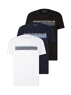 TOM TAILOR Denim Triplepack T-Shirt mit Print