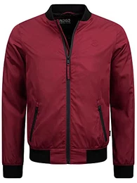 Herren Cormick Jacke mit Stehkragen & Reißverschluss Übergangsjacke für Männer Bordeaux M