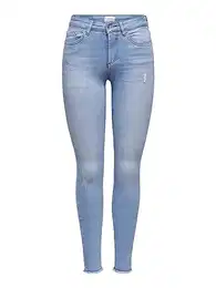 Damen Onlblush Mid Sk Ak R Rea4347 Tall Noos Jeans, Light Blue Denim, M EU