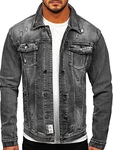 BOLF Herren Jeansjacke Übergangsjacke [4D4] Grau (4D4)