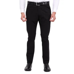 Chino Hose Herren Regular Fit, Klassische Komfortabel Basic Chino Hose, Stretch Business Hosen Herren CD321 (32W/32L Schwarz)