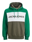 JACK & JONES Herren Jjelogo Blocking Sweat Hood Sts Kapuzenpullover Grün