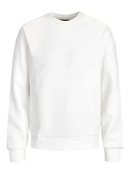 JACK & JONES Herren Jjeholmen Crew Neck Noos Sweatshirt (12136886) White (12136886)