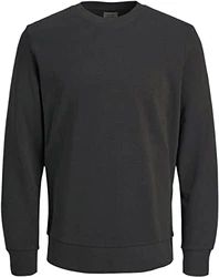 JACK & JONES Herren Jjeholmen Crew Neck Noos Sweatshirt (12136886) Raven